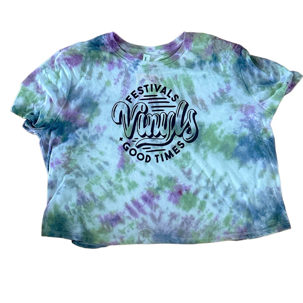 Young Ladies crop top custom tie Dye t-shirt